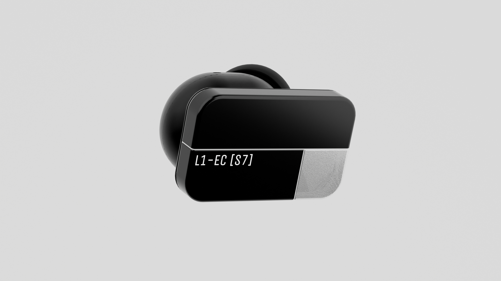 L1-EC In-Ear Computer product render, Layr AI earbud